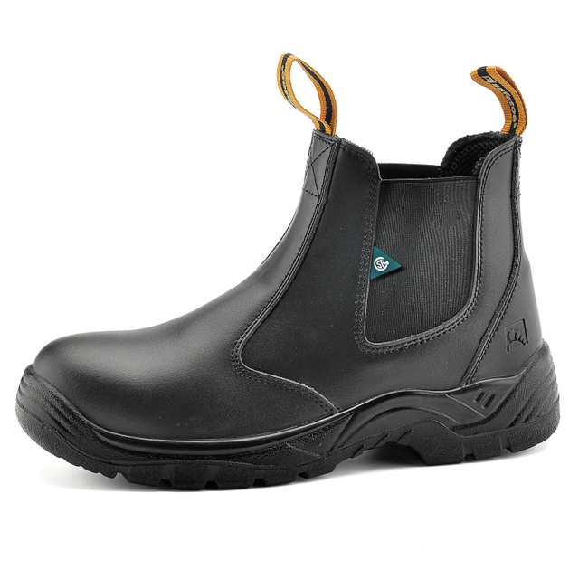 Chaussures de sécurité triangulaires vertes approuvées CSA Bottes de travail avec embout en acier M-8025