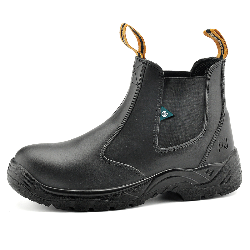 Chaussures de sécurité triangulaires vertes approuvées CSA Bottes de travail avec embout en acier M-8025