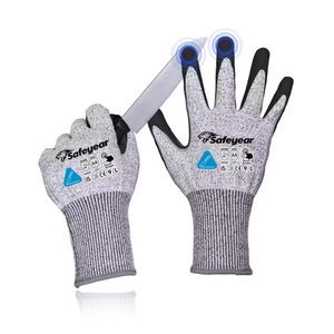Gants de travail de construction gants de sécurité résistants aux coupes pd8045 noir