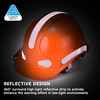  Fabrication Earmluffs Construction Casque de sécurité ABS CE Casques de sécurité approuvés W-018 Orange