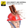 Casque de sécurité rouge pour la construction W-036