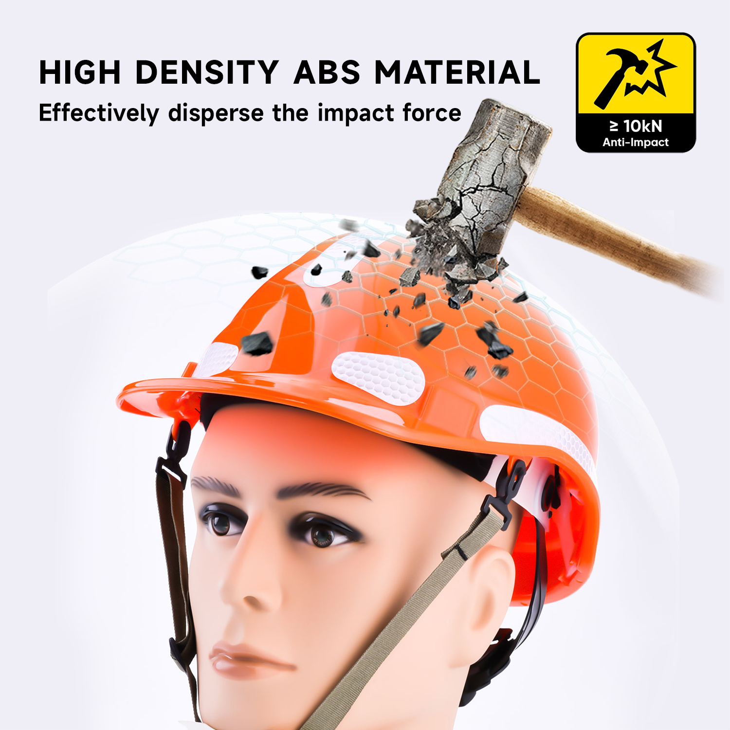 Casque de travail rotatif réglable W-018 Orange