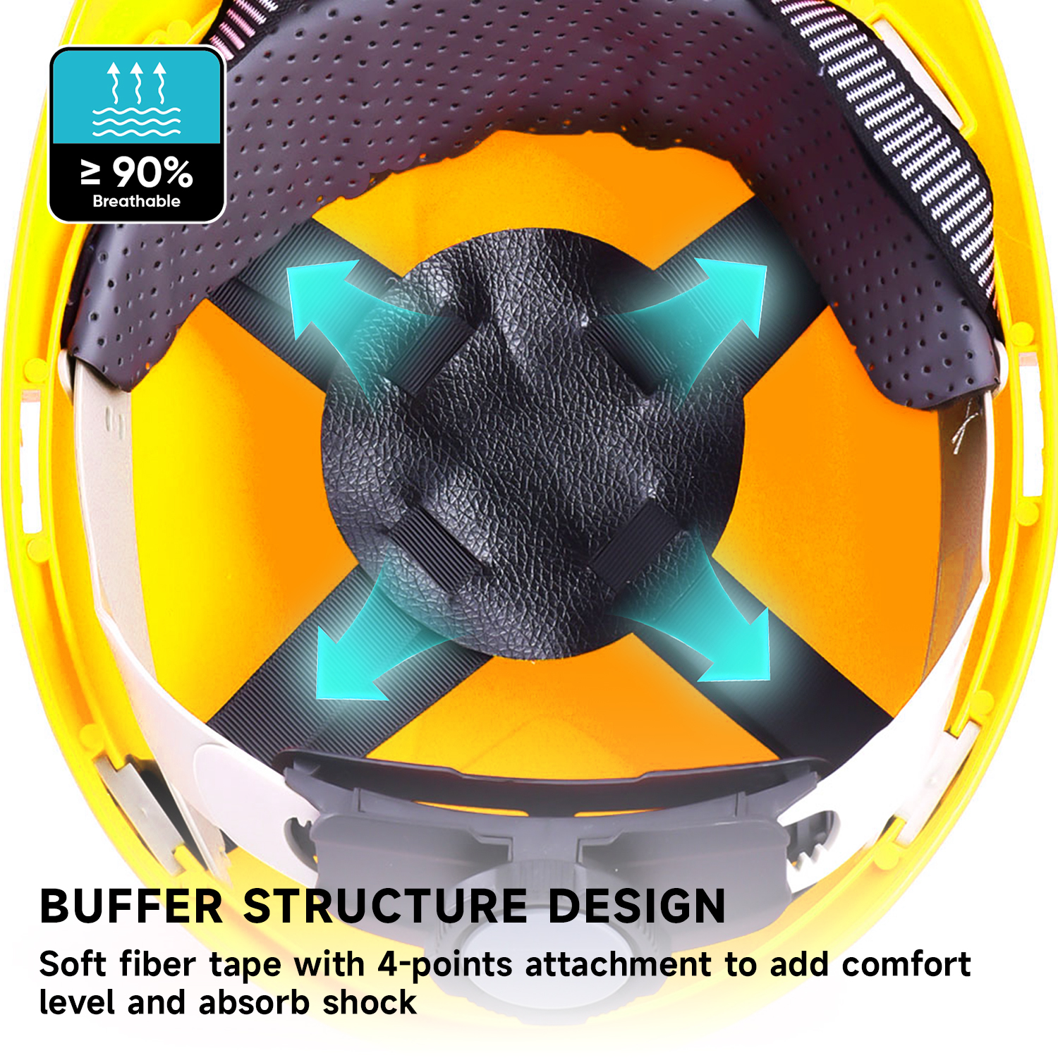 Casques de sécurité jaune ABS W-003