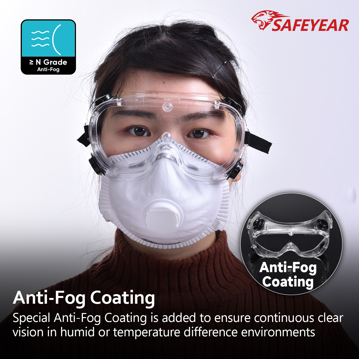 Ready Stock Clear Safety Googles SG032