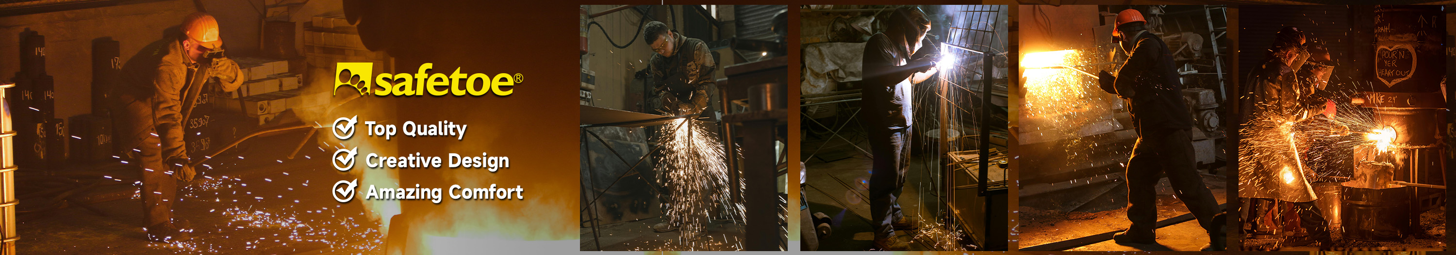 Bottes de travail de soudage et de fonderie et de métal