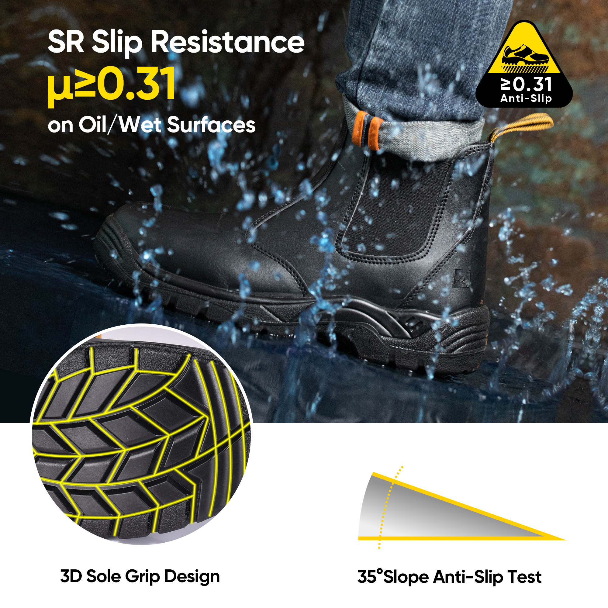 Site Bottes de sécurité de protection noires