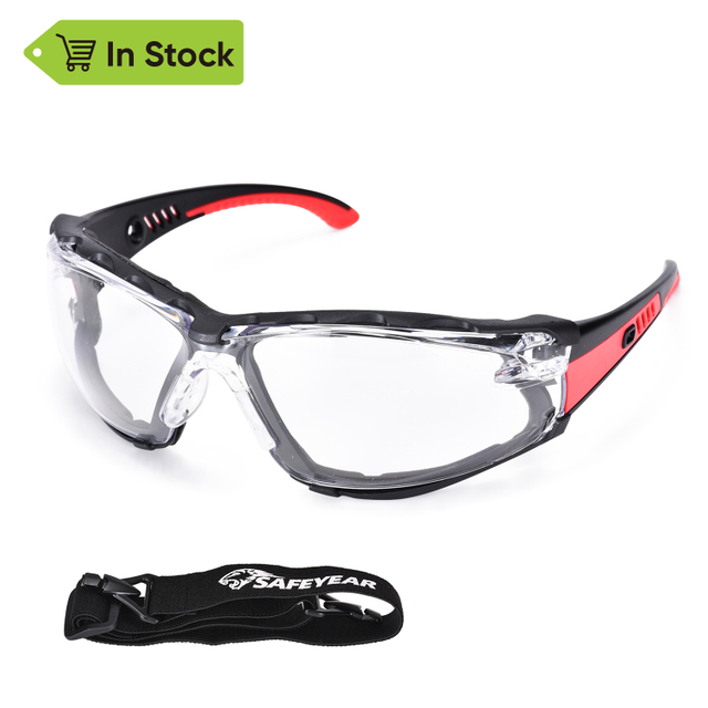  Lunettes de sécurité protectrices pour les femmes SG037 rouge