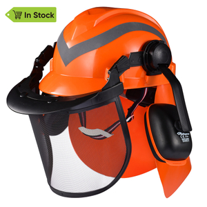 Casques de forêt avec bouclier facial M-5009 Orange