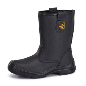 Bottes de sécurité des orteils en acier résistant à l'industrie du champ d'huile H-9430
