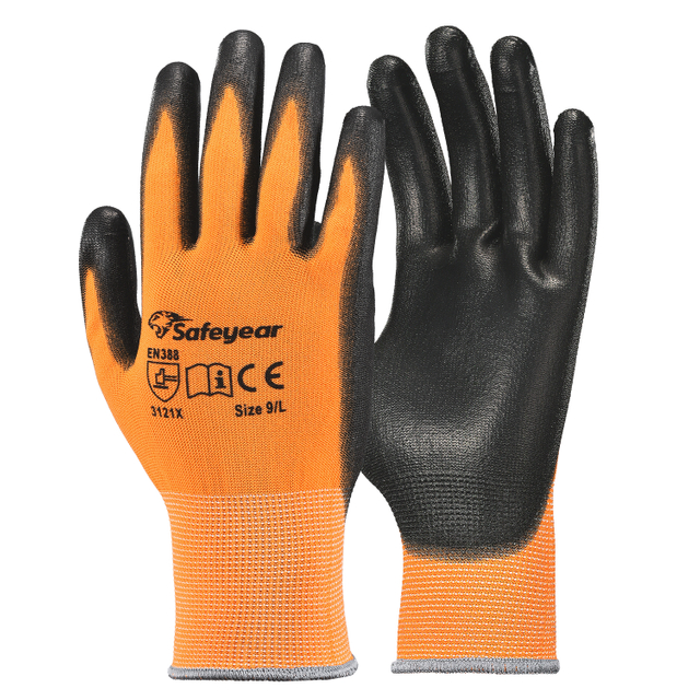Gants de travail lourds en revêtement PN PN8003 orange