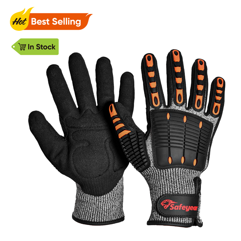 Gants De Travail Vgo Paume TPE Imperméable - Antidérapant, Sans Couture, Pour Chantier, Manutention, Jardinage