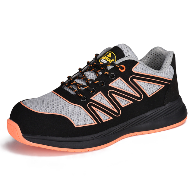 Chaussures de sécurité en tissu nylon léger et respirant L-7537 Orange