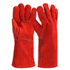 Gants de travail en cuir pour soudeur S-H24 Rouge