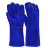 Gants de travail en cuir pour soudeur S-H24 bleu