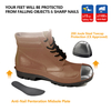 Bottes de pluie basses pour hommes W-6050 marron SteelGuarder