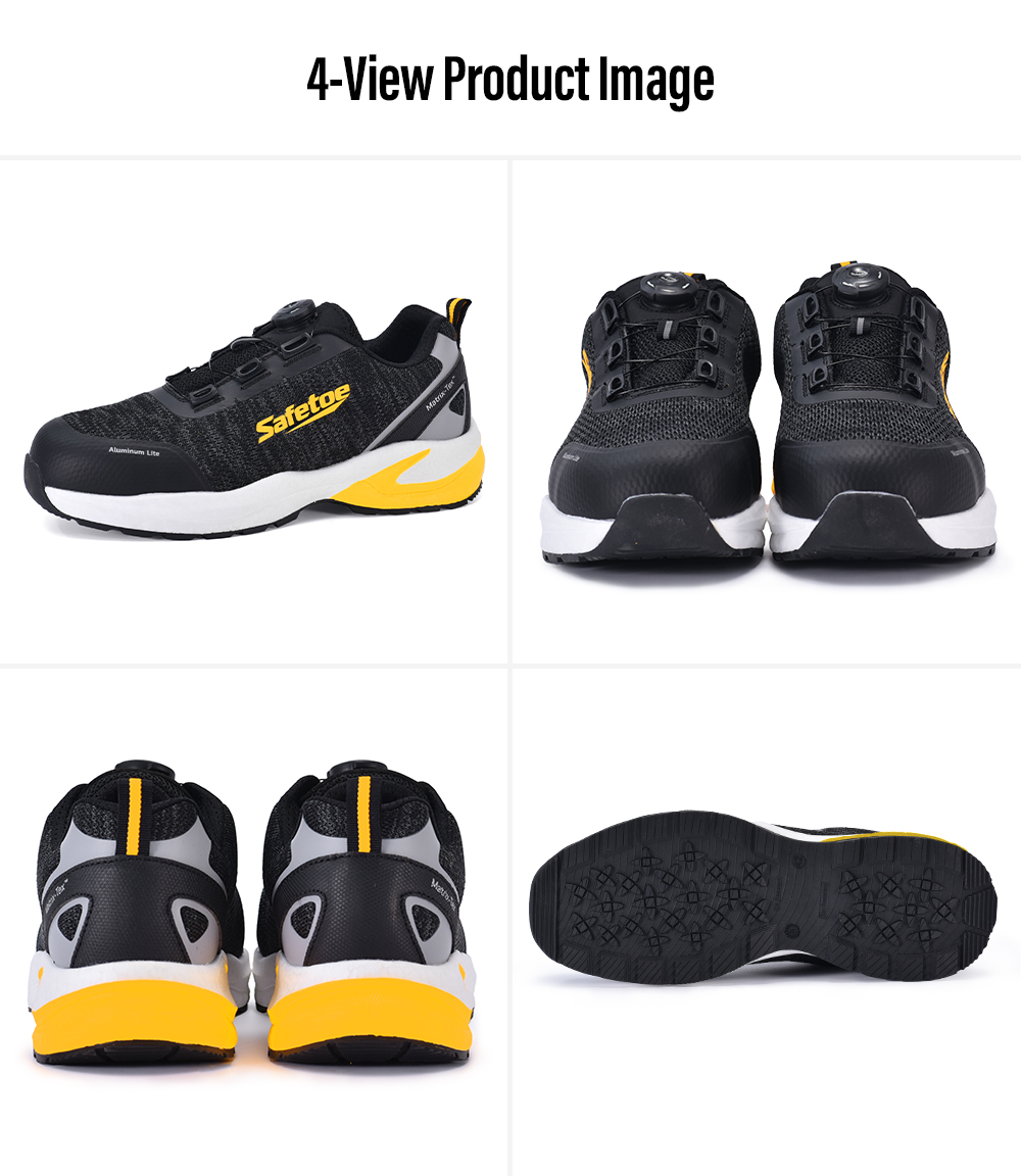 Chaussures de sécurité de travail d'été à bout en aluminium antidérapantes pour les travailleurs de la logistique L-7609 jaune