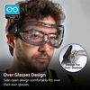 Lunettes de sécurité antibuée OTG avec sangle réglable | ANSI Z87.1 et EN166