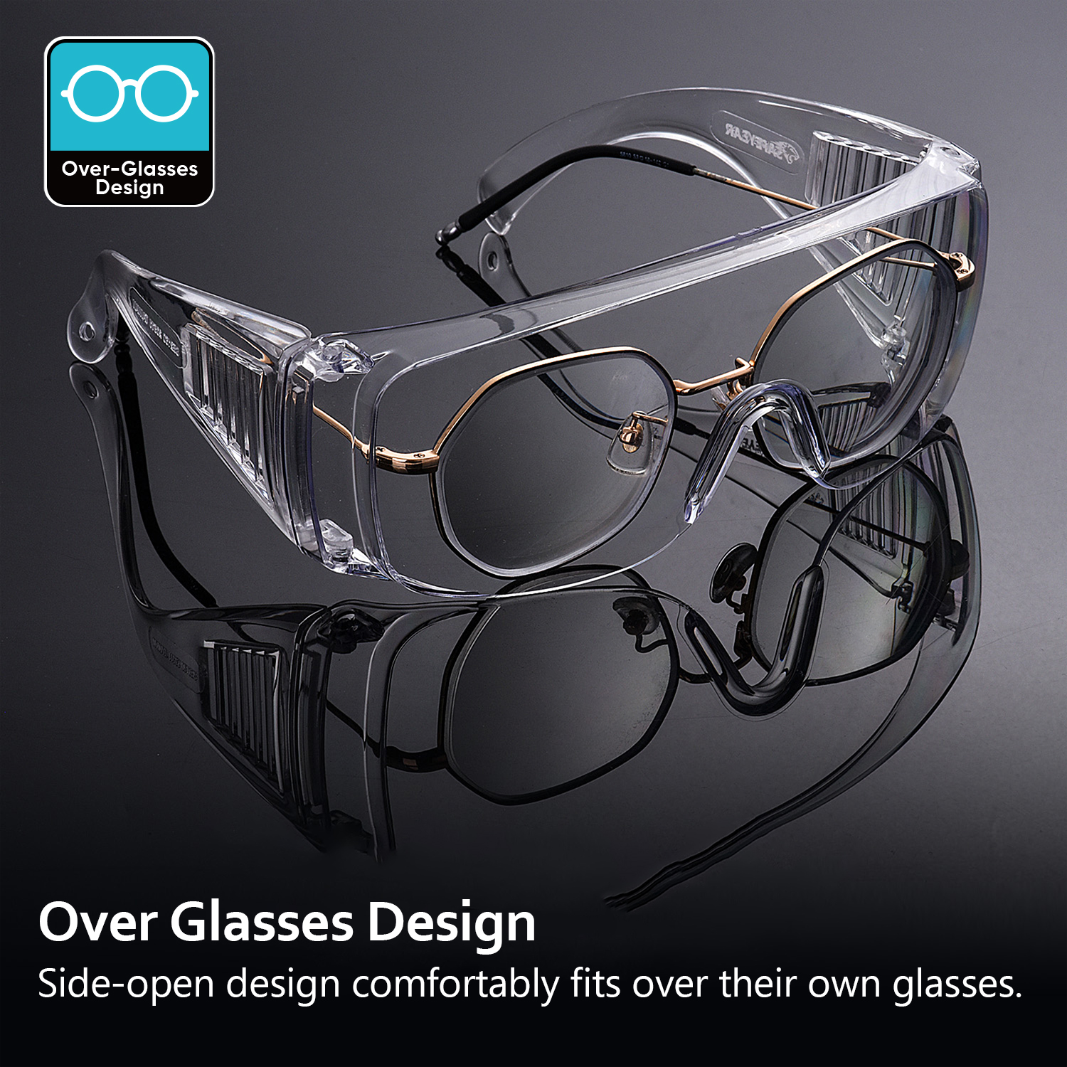Lunettes de sécurité OTG qui s'adaptent aux lunettes de vue | ANSI Z87.1 et EN166
