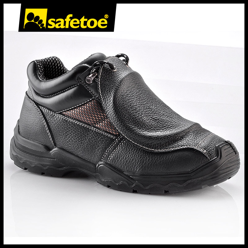 Chaussures de sécurité en cuir lourd Style soudeur, bottes de protection métatarsienne pour soudage, M-8215