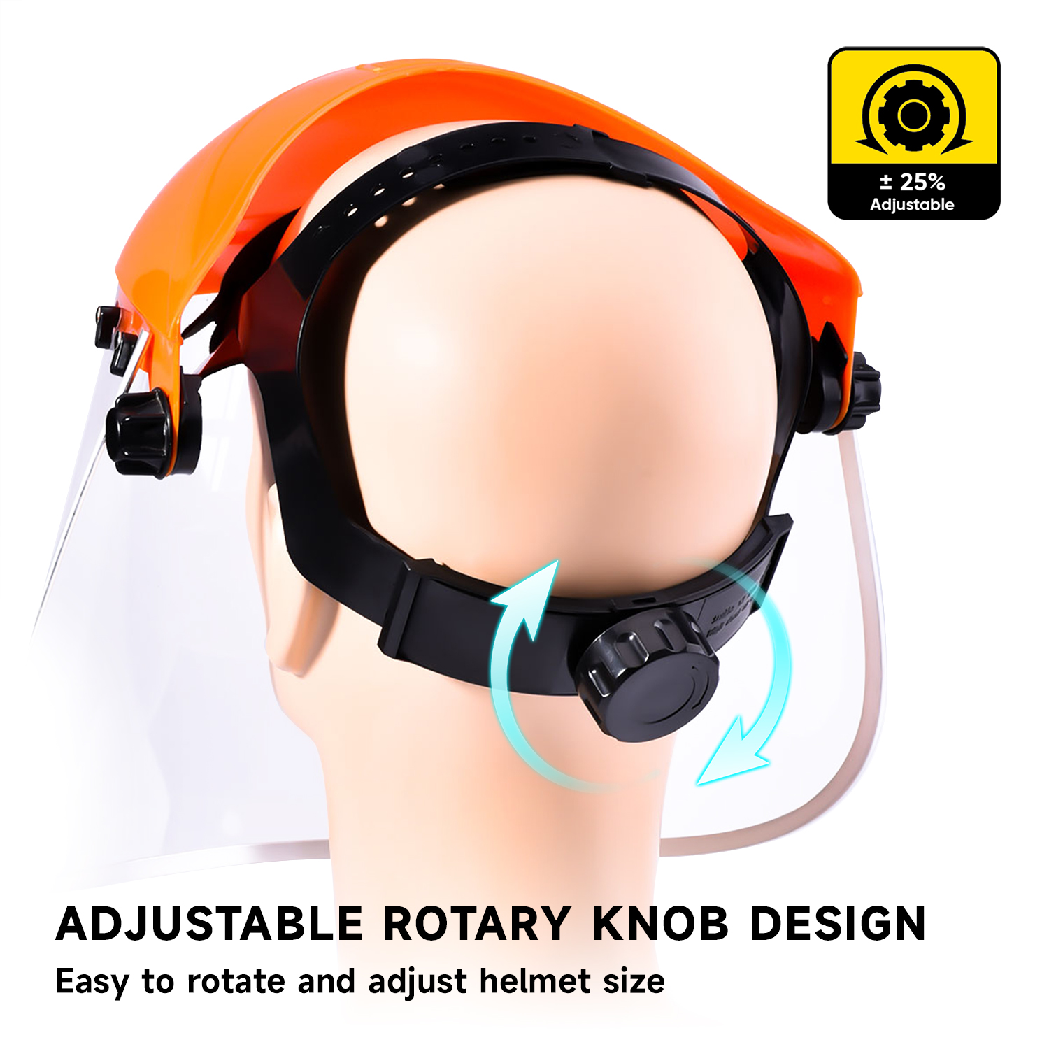 Bouclier facial de sécurité de la construction M-5002 Orange