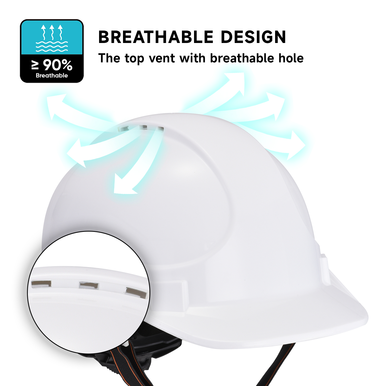 Casques du casque de construction W-018 blanc