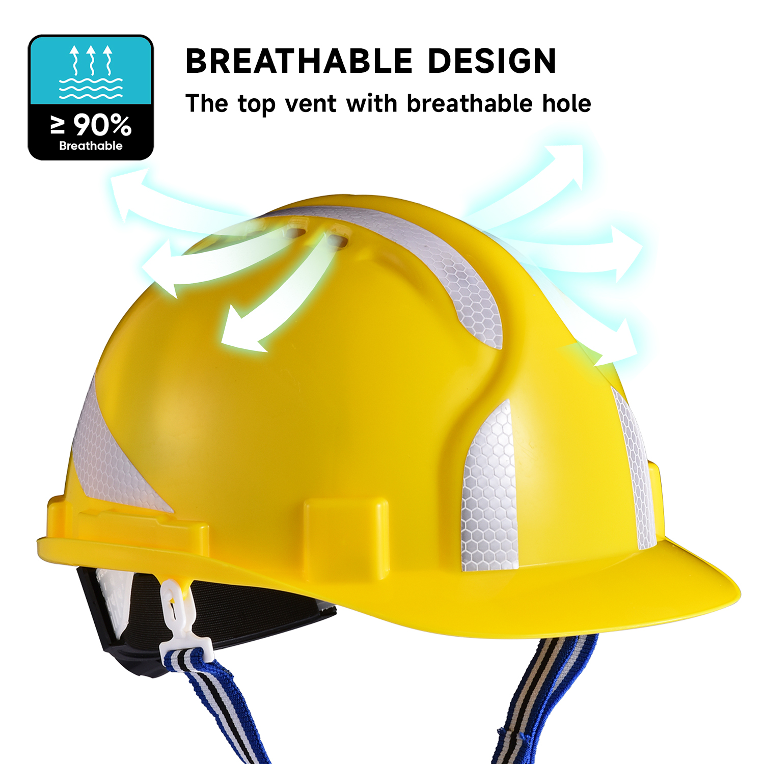 Casque de sécurité américaine W-036 Jaune