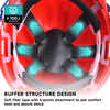 Casque de sécurité rouge pour la construction W-036
