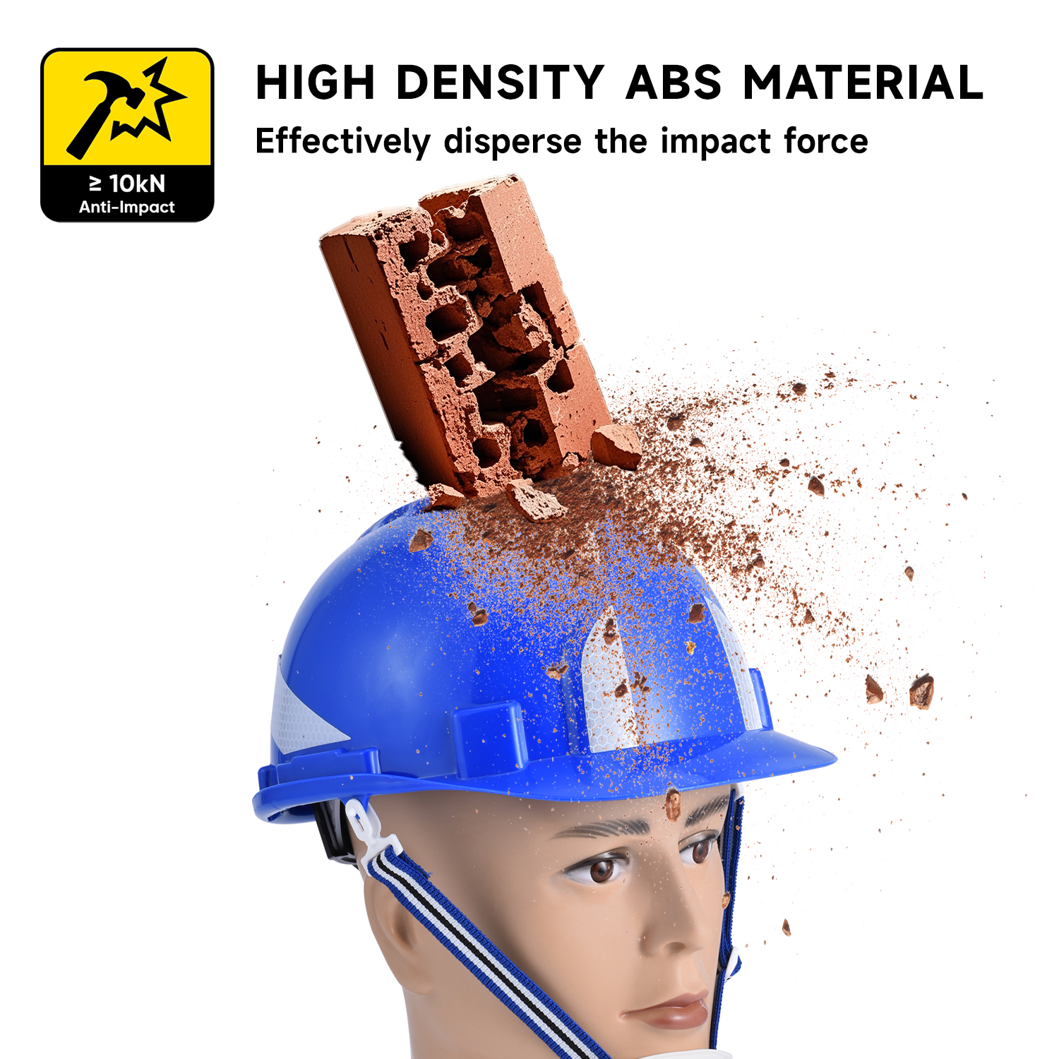 Casque de sécurité de type réfléchissant bleu W-036 bleu