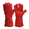 Gants de travail en cuir pour soudeur FS-H24 Rouge