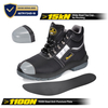 Vortigard ™ SITE d'orteil en acier inoxydable Boots de travail de protection noir M-8027