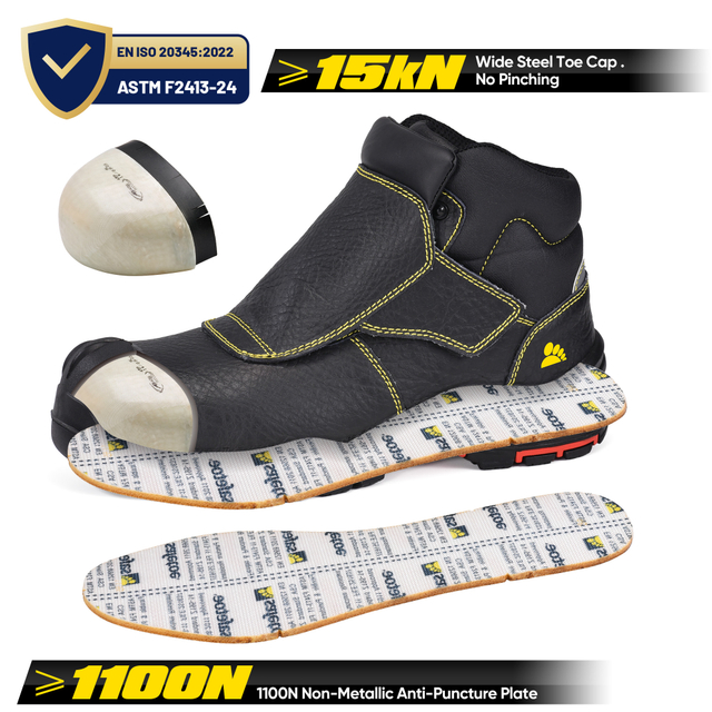 Vortigard ™ non métallique Composite Toecap Safety Work Boths Souding Boots pour les travailleurs du soudeur M-8387
