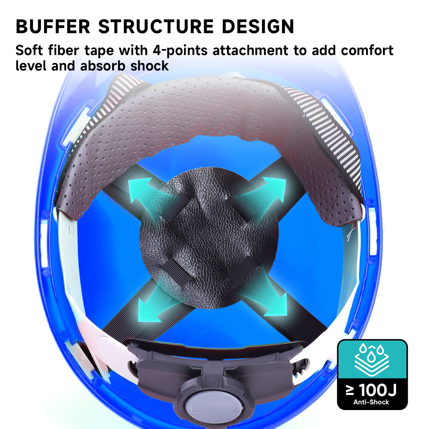 Casques de sécurité industrielle bleue W-003