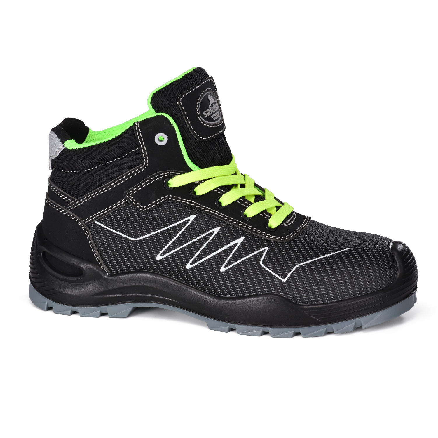 Chaussures de sécurité en tissu de style sport léger respirant pour hommes-M-8576 vert