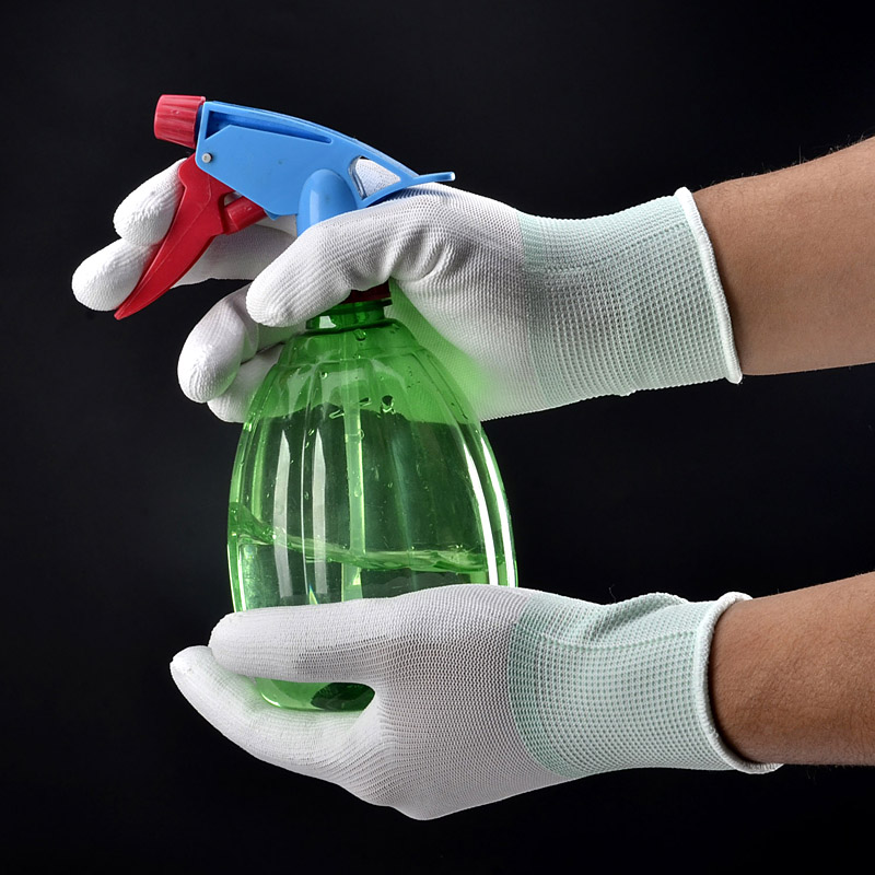 Gants de travail de sécurité enduits de PU PN8003 Blanc