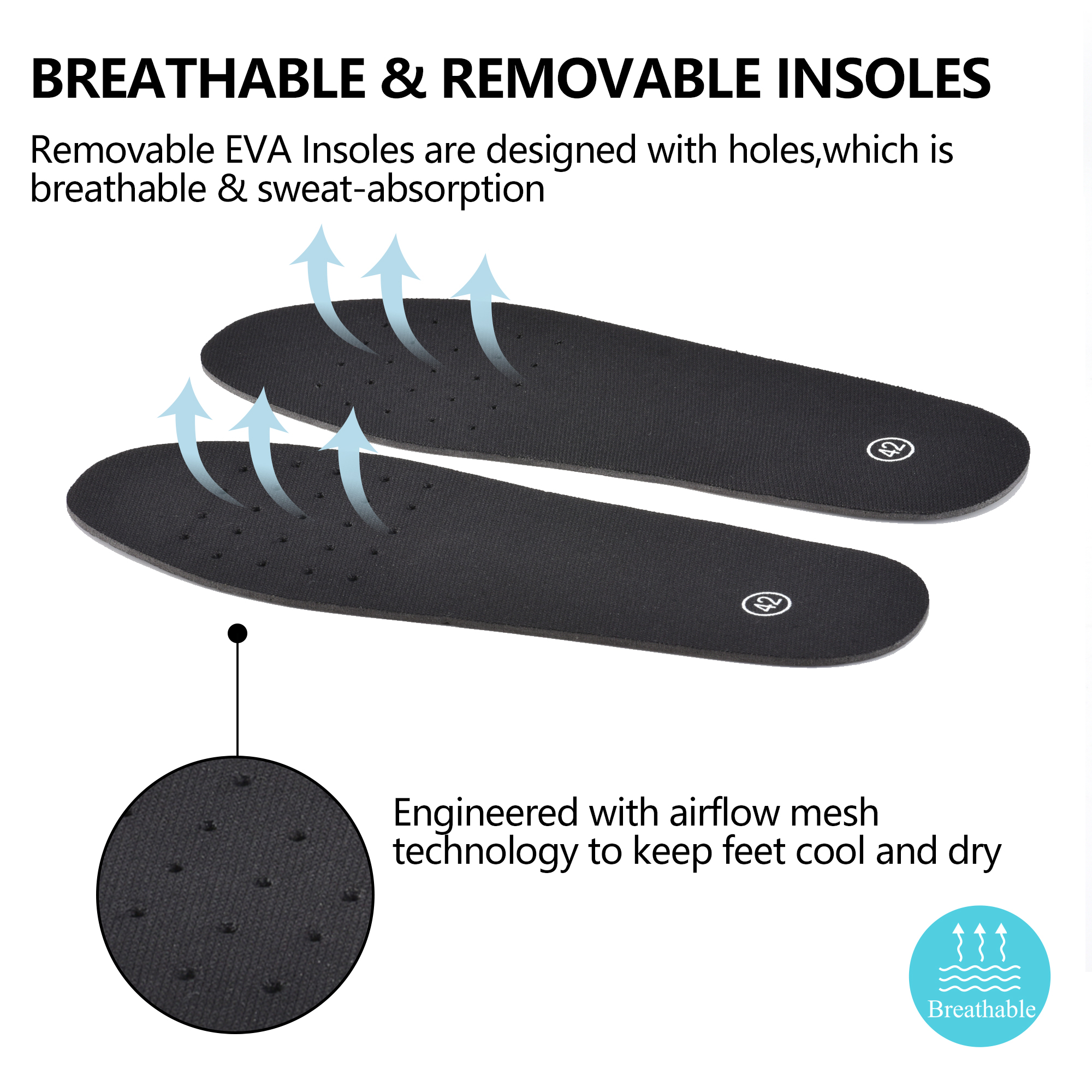 Bottes de travail en caoutchouc – Bottes de pluie imperméables en PVC pour le nettoyage et les environnements humides, blanches