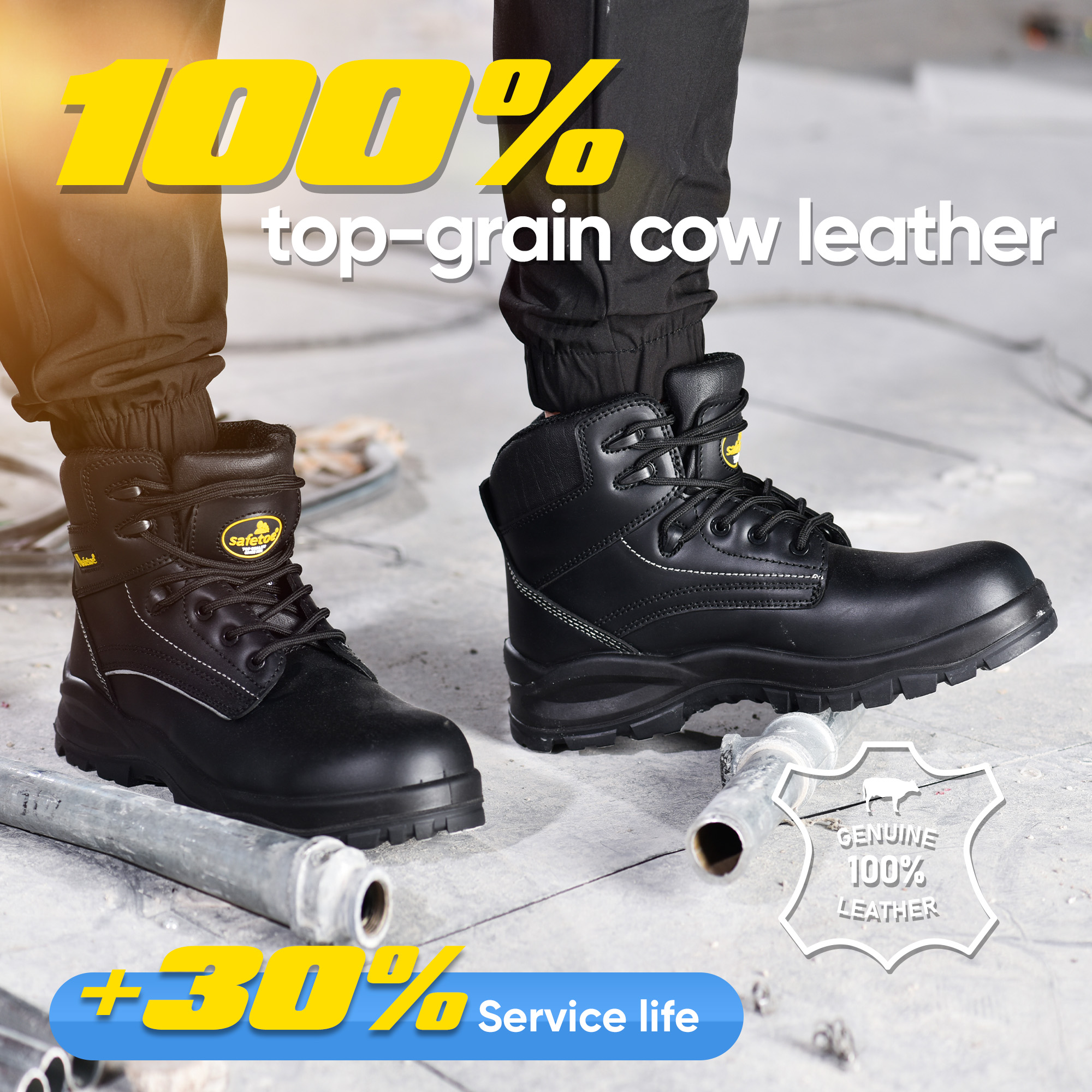 Meilleures bottes de travail à semelle extérieure LG avec prise en main pour risques électriques classées EH M-8356RBLG VoltLock