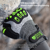 Gants de niveau de coupe HDPE Gants de protection TPR9004 vert