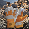 Gants de travail en cuir Gants en cuir renforcés Gants d'impact en cuir Coupe 5 FL-1015 Jaune
