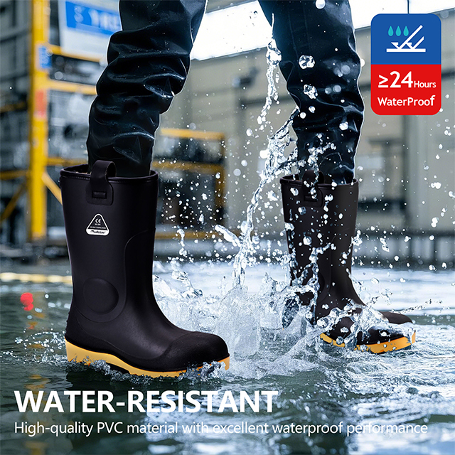 Boots de sécurité noire Wellington W-6037