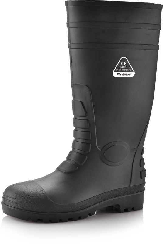 Bottes de gomme en caoutchouc imperméables W-6038 Black