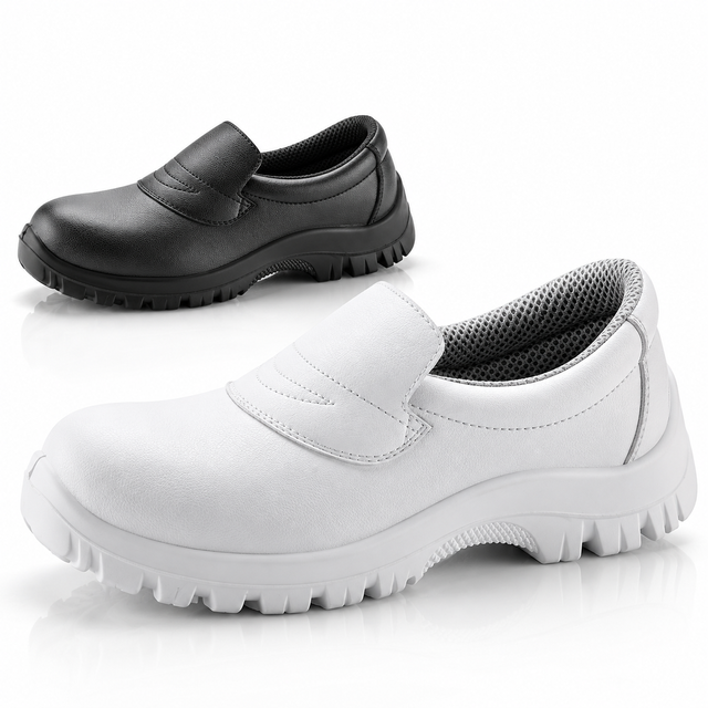 Chaussures de sécurité agroalimentaire S2 L-7019 blanches et noires