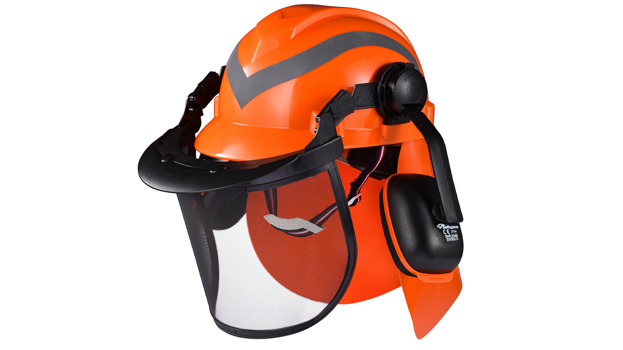 Casques de forêt avec bouclier facial M-5009 Orange