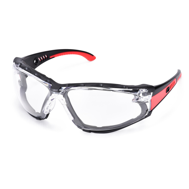 Lunettes de sécurité antibuée doublées de mousse pour les chantiers poussiéreux | SG037 Rouge