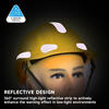Casque de sécurité ventilé haute visibilité avec bandes réfléchissantes