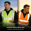 Gilet de sécurité réfléchissant haute visibilité jaune et orange | Gilet de travail léger EN ISO 20471