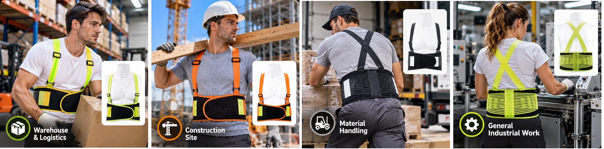 Ceinture de soutien dorsal Safeyear pour les travaux de construction d'entrepôts et de manutention