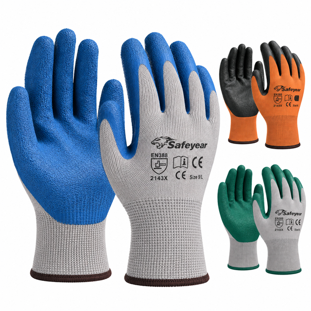 Gants de manutention enduits de latex Safeyear LY3013