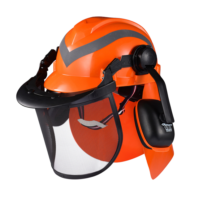 Casques de forêt avec bouclier facial M-5009 Orange