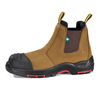 Bottes de sécurité Chelsea à bout composite CSA EH | Bottes de travail en cuir sans métal M-8025NB