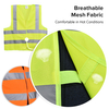 Gilet de sécurité réfléchissant haute visibilité jaune et orange | Gilet de travail léger EN ISO 20471